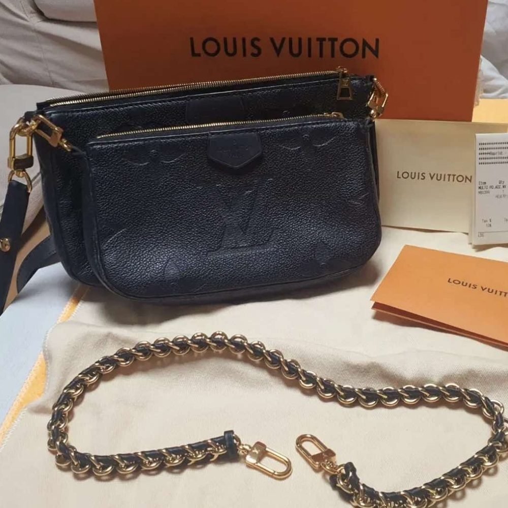 ❤️ SOLD ❤️ Off Line Sale LV Multi Pouchette Accessoires Empreinte Noir